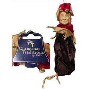 Christmas Traditions by Aldik Vintage Jester Doll Christmas Ornament - NWT
